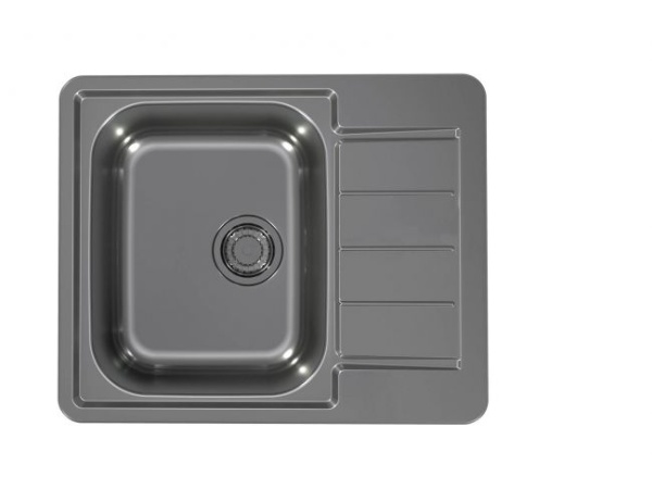 картинка Мойка Alveus LINE MONARCH 110-ANTHRACITE 610x500 в комплекте с выпуском и сифоном от магазина SEFI