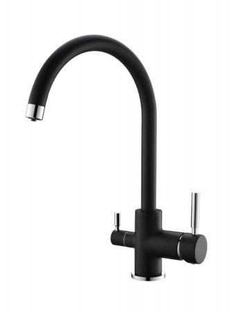 картинка Смеситель для кухни с подключением к фильтру, EMAR ЕС-3007, цвет Оникс от магазина SEFI