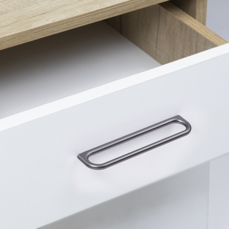 картинка Ручка меб. скоба мет. OLYMPIA 160 графит, AKS магазин SEFI являющийся официальным дистрибьютором в России  картинка Ручка меб. скоба мет. OLYMPIA 160 графит, AKS от магазина SEFI