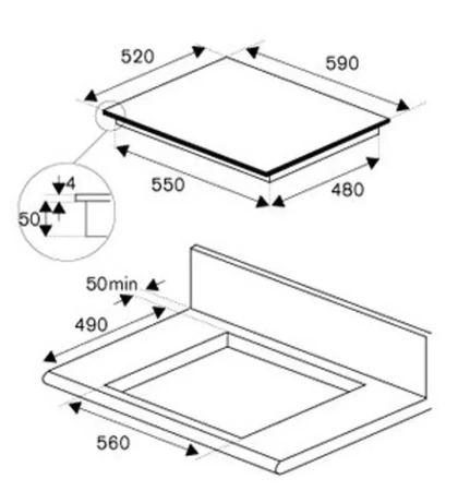 картинка Индукционная варочная панель Bertazzoni P604IM2G5NE от магазина SEFI