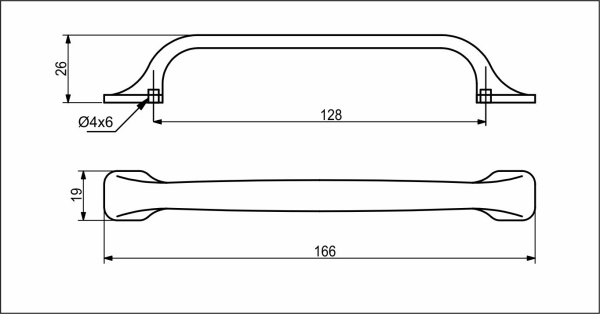 картинка Ручка меб. скоба мет. EIVIND 128 черный, AKS от магазина SEFI