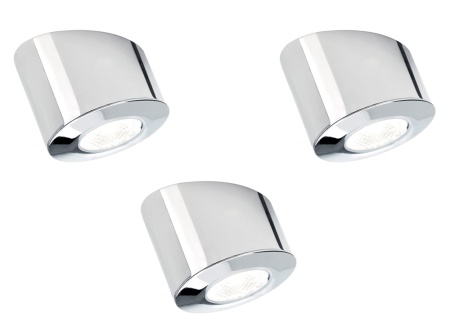 картинка Комплект: Три светодиодных светильника Pixel OB Set3 V13, комплект 3х1,2Вт, 24В, свет натуральный, тр-р, кабель хром, d35х29/17мм от магазина SEFI