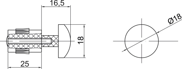 картинка Заглушка модерн трубы d16 черный AKS от магазина SEFI