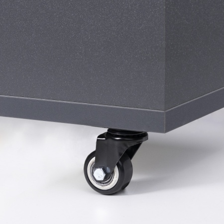 картинка Колесо меб. DIAMOND d40 h60 с площадкой, черный AKS от магазина SEFI