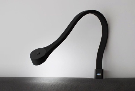 картинка Светодиодный светильник FLEXI 2,5Вт, 12В, с разъемом USB и кабелем 2м с разьемом mini черный/свет натуральный от магазина SEFI