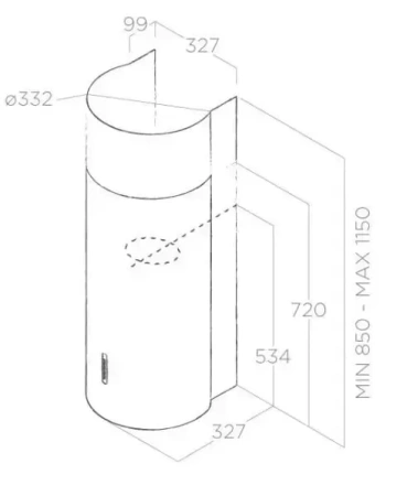 картинка Вытяжка ELICA STONE WH/A/33 от магазина SEFI