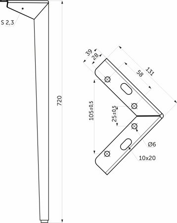 картинка Опора меб. HELLY h720, белый муар (1 упак = 4 шт) AKS магазин SEFI являющийся официальным дистрибьютором в России  картинка Опора меб. HELLY h720, белый муар (1 упак = 4 шт) AKS от магазина SEFI