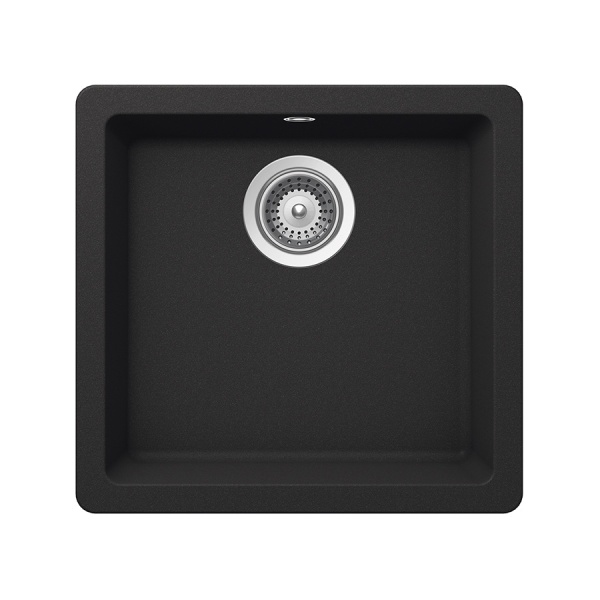 картинка Кухонная мойка подстольного монтажа SCHOCK QUADRO 50U CRISTALITE оникс от магазина SEFI