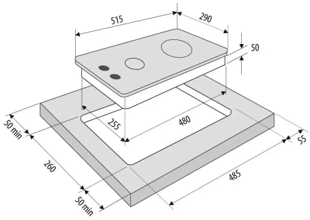 картинка Газовая варочная панель KRONA GALILEO 30 IX от магазина SEFI