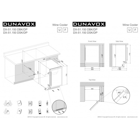 картинка Винный шкаф Dunavox DX-51.150DBK/DP от магазина SEFI