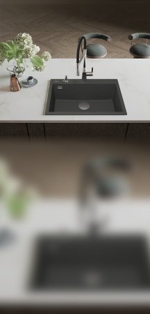 картинка Мойка Rivelato ZENO 6950 1-чаш 690*500 Бетон 801 от магазина SEFI