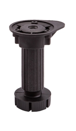 картинка Опора кухонная пласт. h120 трехсоставная с овальным креплением, черный (1уп=250шт) от магазина SEFI