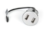картинка Встраиваемая USB зарядка 2х1А Alumove Light USB-Carger, серебро (303090-S-MP) от магазина SEFI