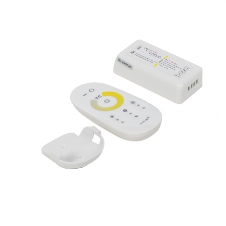 картинка Контроллер для светодиодной ленты Bicolor (CCT), контроллер+пульт+держатель, RF, 2.4 GHz, 12-24V DC, 18 A, 216/432W, GS от магазина SEFI