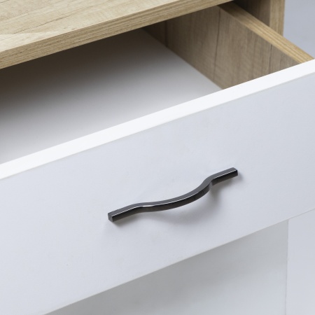 картинка Ручка меб. WAVE-96-128, графит глянец, AKS магазин SEFI являющийся официальным дистрибьютором в России  картинка Ручка меб. WAVE-96-128, графит глянец, AKS от магазина SEFI