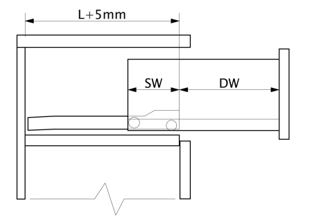 картинка Направляющая роликовая L-350 1,0мм AKS коричневая магазин SEFI являющийся официальным дистрибьютором в России  картинка Направляющая роликовая L-350 1,0мм AKS коричневая от магазина SEFI