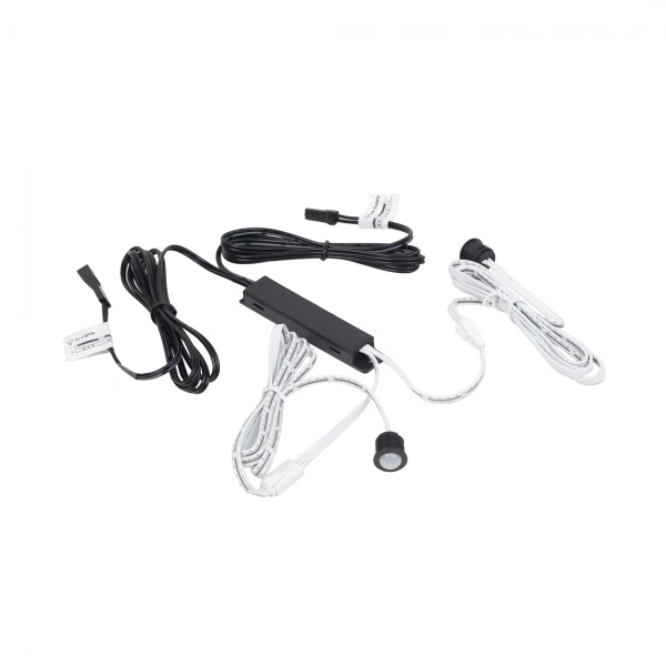 картинка Выключатель бесконтактный на движение (PIR), двойной, врезной/накладной, 12/24V, 60W/100W, черный, AKS магазин SEFI являющийся официальным дистрибьютором в России  картинка Выключатель бесконтактный на движение (PIR), двойной, врезной/накладной, 12/24V, 60W/100W, черный, AKS от магазина SEFI