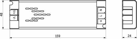 картинка Блок питания Indoor 60W/24V, серия 6, быстрозажимные клеммы, AKS от магазина SEFI