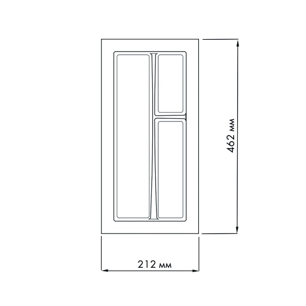 картинка Лоток для столовых приборов LINE, ширина фасада 300 мм для Hettich InnoTech глубиной 470 мм от магазина SEFI