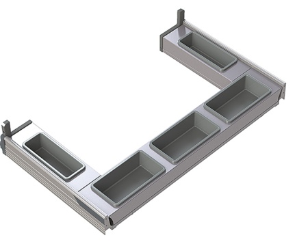 картинка Секция под мойку Kit Sottovasca 90 B45 Legrabox H115, боковина М алюминий от магазина SEFI