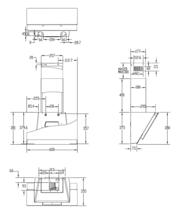 картинка Вытяжка HAIER HVX-W672GW от магазина SEFI