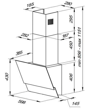 картинка Наклонная вытяжка KUPPERSBERG F 612 W от магазина SEFI