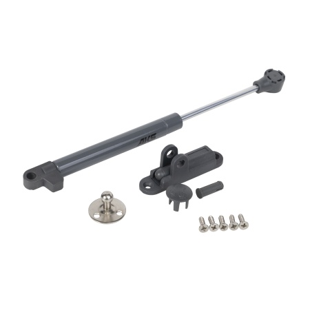 картинка Подъемник газовый верхний 100N с доводчиком и фиксацией в положении серый AKS от магазина SEFI