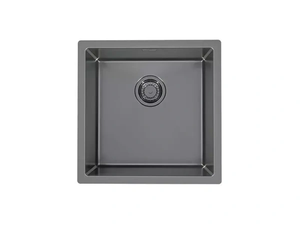 картинка Мойка Alveus QUADRIX 30 MONARCH ANTHRACITE 450X450X200 в компл. с выпуском без сифона от магазина SEFI