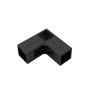 картинка Соединитель 3-х труб угловой для квадр. трубы 25*25 QUADRO, черный AKS от магазина SEFI