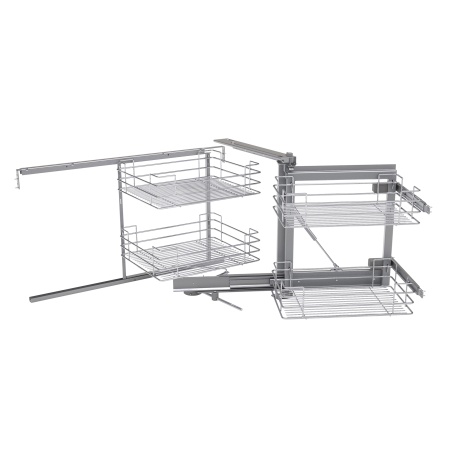 картинка Волшебный угол URBAN на ширину фасада 450 мм, выдвижение - правое, цвет - хром от магазина SEFI