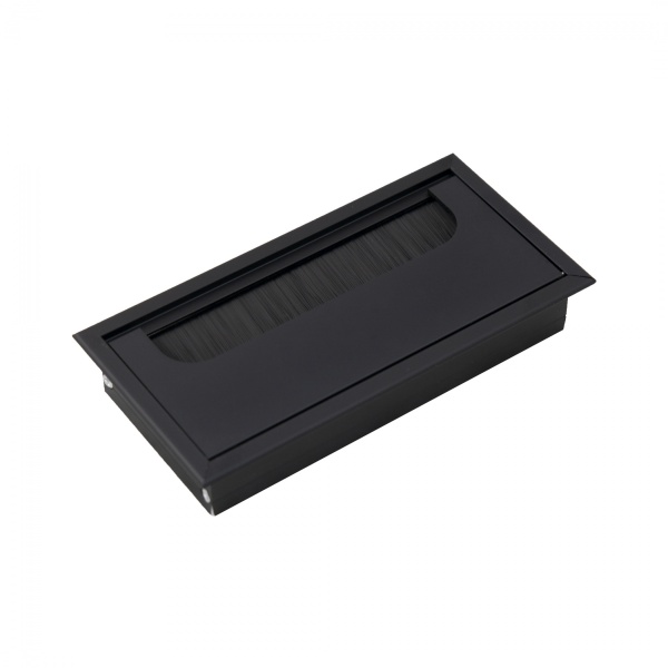 картинка Пропуск кабельный металл 80х160мм черный AKS от магазина SEFI