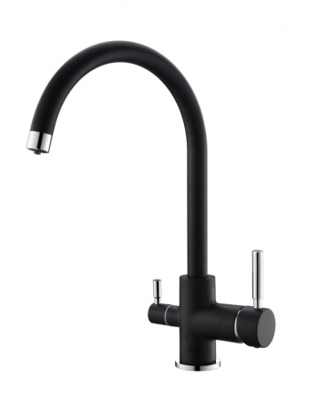 картинка Смеситель для кухни с подключением к фильтру, EMAR ЕС-3007, цвет Морион от магазина SEFI