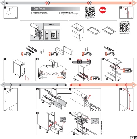 картинка Мусорное ведро Cargo Synchro 30л на выдвижной фасад 300 мм, цвет – графит магазин SEFI являющийся официальным дистрибьютором в России  картинка Мусорное ведро Cargo Synchro 30л на выдвижной фасад 300 мм, цвет – графит от магазина SEFI