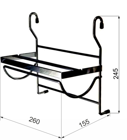 картинка Корзина на трубу d16 для бумаги CWJ207 хром AKS LIGHT от магазина SEFI