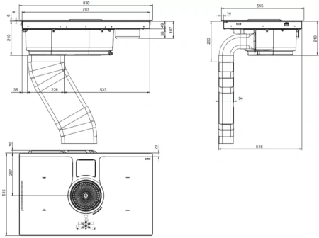 картинка Индукционная варочная панель с вытяжкой ELICA NIKOLATESLA BL/A/83 (711593) от магазина SEFI