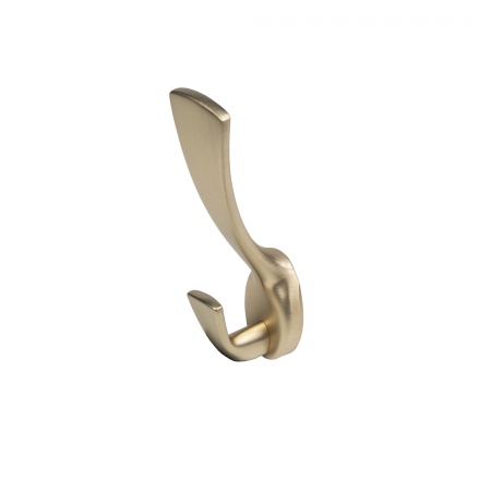 картинка Крючок меб. двухрожковый мет. QUEEN брашированное золото AKS от магазина SEFI