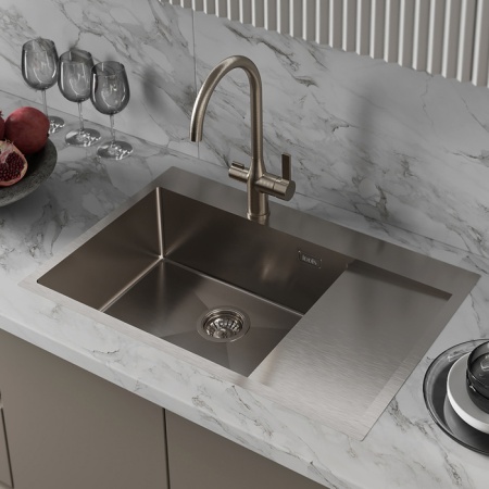 картинка Мойка, нерж. сталь, сатин, чаша слева, 780*510, Haze, IDDIS, HAZ78SLi77 от магазина SEFI