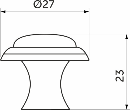 картинка Ручка меб. кнопка мет. UNO старое золото AKS от магазина SEFI