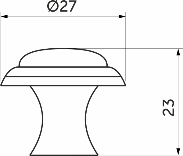 картинка Ручка меб. кнопка мет. UNO старое золото AKS от магазина SEFI