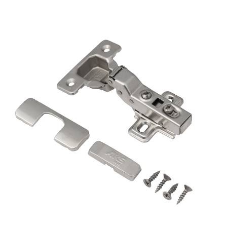 картинка Петля полунакладная с доводчиком 45мм h0 clip-on AKS PLUS (саморезы, заглушки) от магазина SEFI