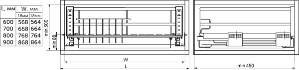 картинка Выдвижная корзина-сушка 600 FLAT LINE нерж.сталь, хром AKS магазин SEFI являющийся официальным дистрибьютором в России  картинка Выдвижная корзина-сушка 600 FLAT LINE нерж.сталь, хром AKS от магазина SEFI