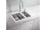 картинка Мойка Alveus CRYSTALIx 20 WHITE 860x540 1+1/2 левая, с сифоном 1127260, кол. 1119835, доз.1129080 от магазина SEFI