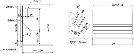 картинка Крепление в шкаф для обуви трехрядное, белый РП от магазина SEFI