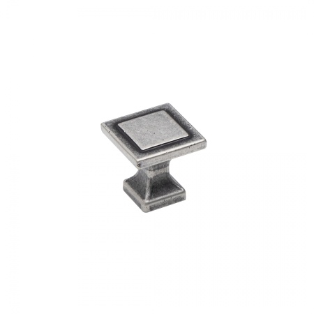 картинка Ручка меб. кнопка мет. SQUARE античное серебро, AKS от магазина SEFI