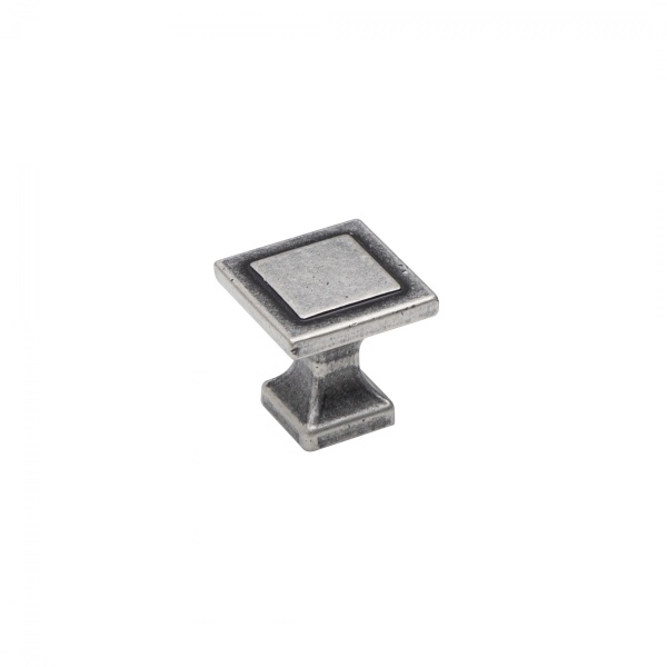 картинка Ручка меб. кнопка мет. SQUARE античное серебро, AKS от магазина SEFI