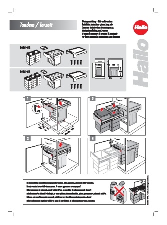 картинка Система выдвижная Tandem 30 см, 2х15л, 1 пластик.крышка от магазина SEFI