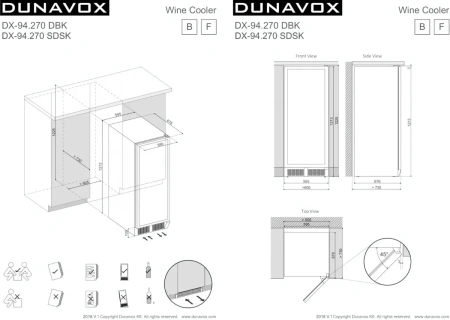 картинка Винный шкаф Dunavox DX-94.270DMBK от магазина SEFI