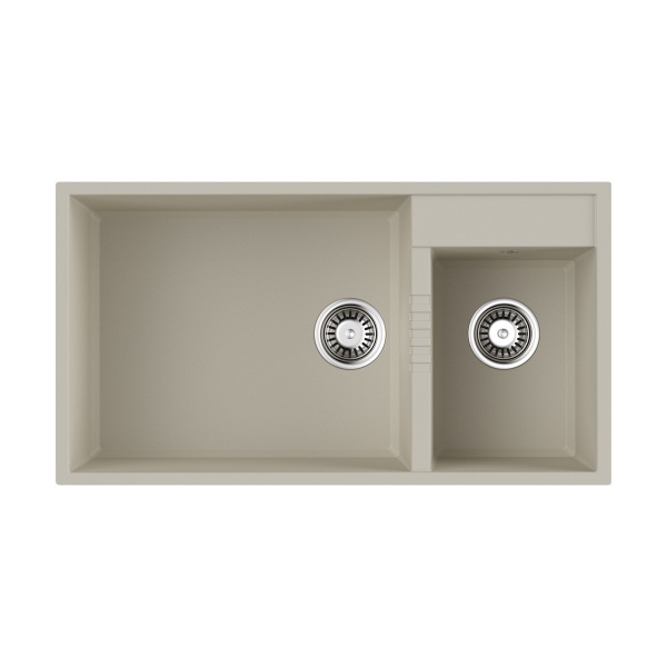 картинка Мойка Omoikiri Tedori 85-2-U-WH Tetogranit/белый от магазина SEFI