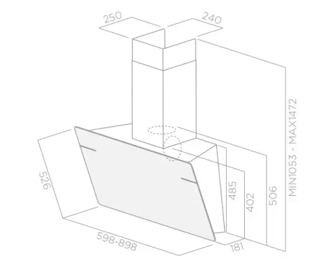 картинка Вытяжка ELICA L'ESSENZA BL/A/90 LED от магазина SEFI