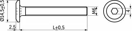 картинка Винт с плоской головкой М6*60 под шестигранник, полн. резьба, белый цинк (уп/1тыс.шт) AKS магазин SEFI являющийся официальным дистрибьютором в России  картинка Винт с плоской головкой М6*60 под шестигранник, полн. резьба, белый цинк (уп/1тыс.шт) AKS от магазина SEFI